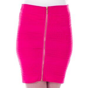 Elegant Pink Pencil Skirt, Side Zipper, SK-11346, Size M